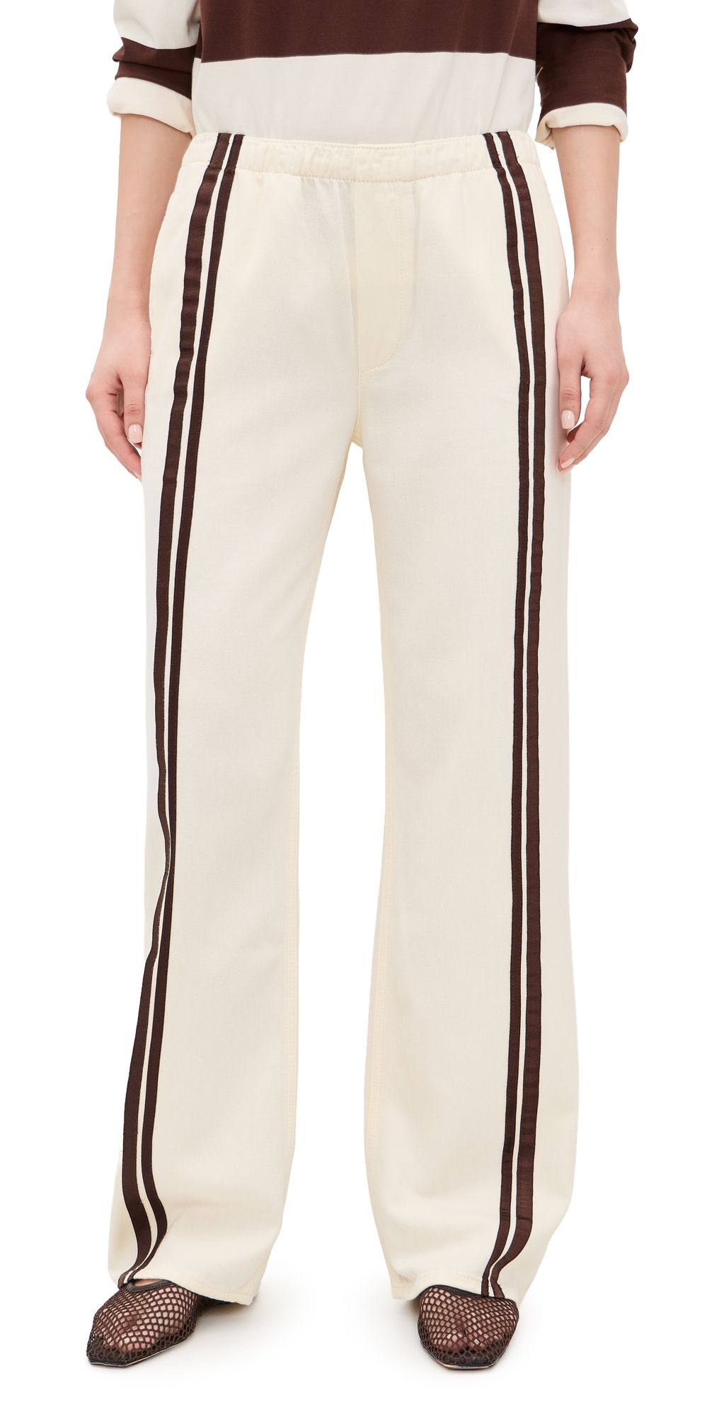 rag & bone Featherweight Logan Pull On Track Pants Ecru Sport XXS