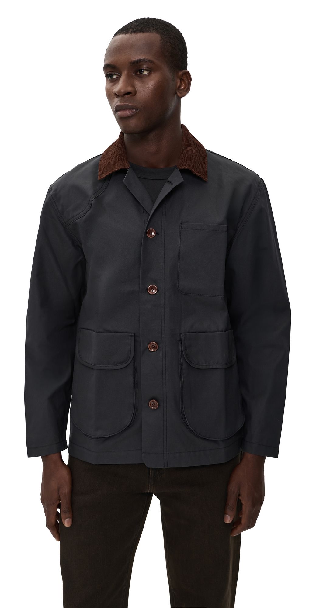 Service Works Waxed Barn Coat Black XL