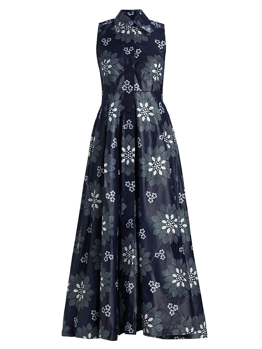 Women's Alade Sleeveless Midi-Shirtdress - Navy Blue - Size XS