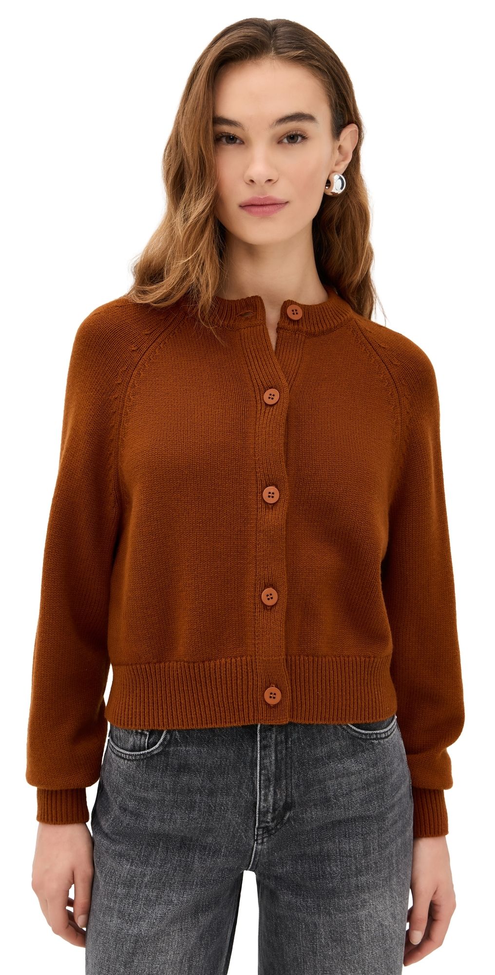 ALIGNE Tania Diamante Cardigan Cognac XL