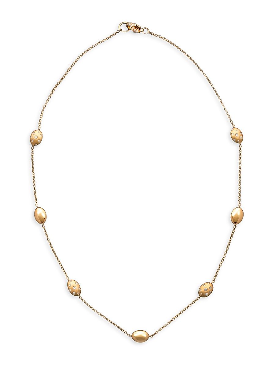 Women's Ulivo 18K Yellow Gold & 0.80 TCW Diamond Station Necklace - Yellow Gold