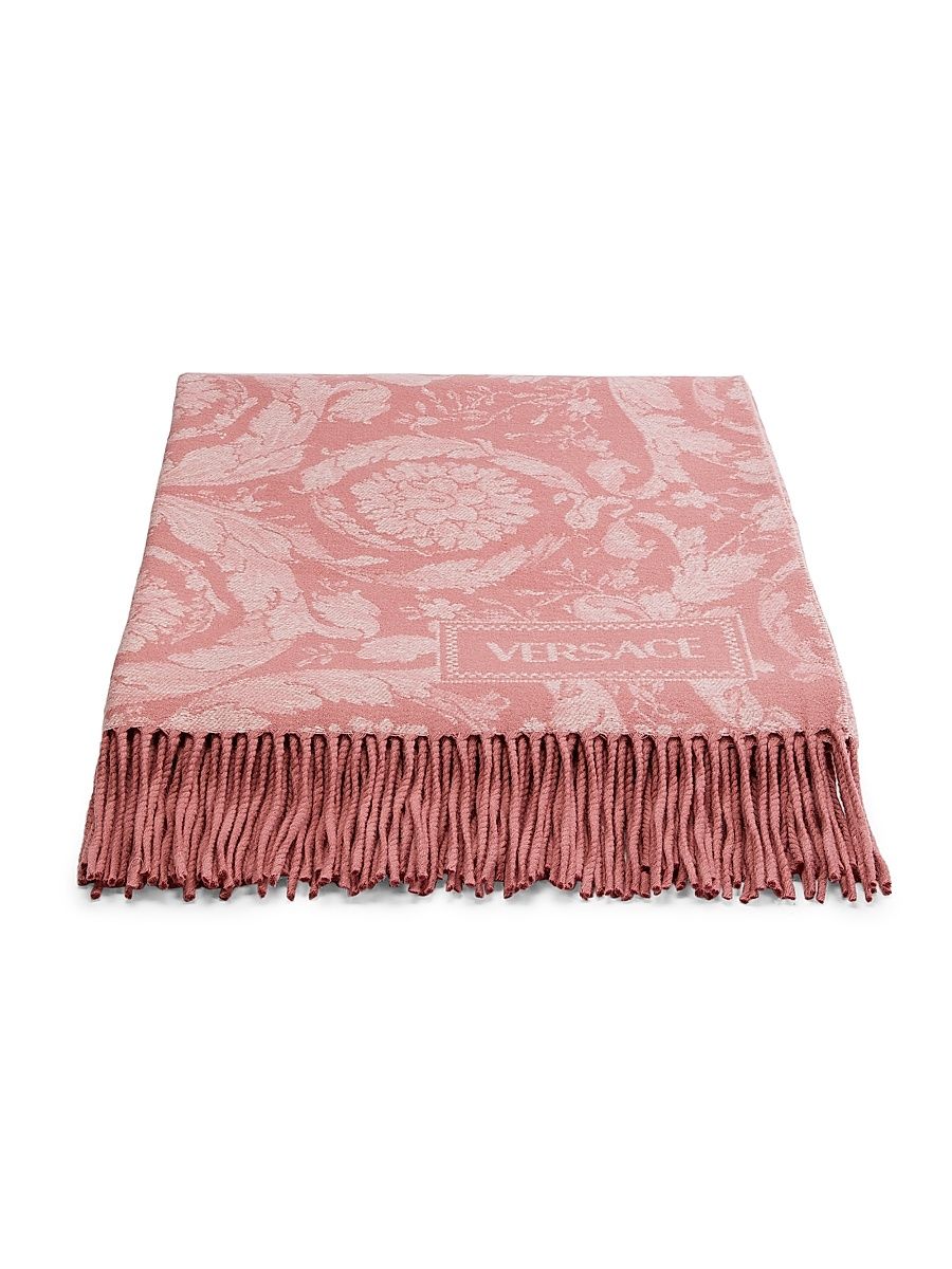 Project Barocco Wool-Blend Blanket - Rose