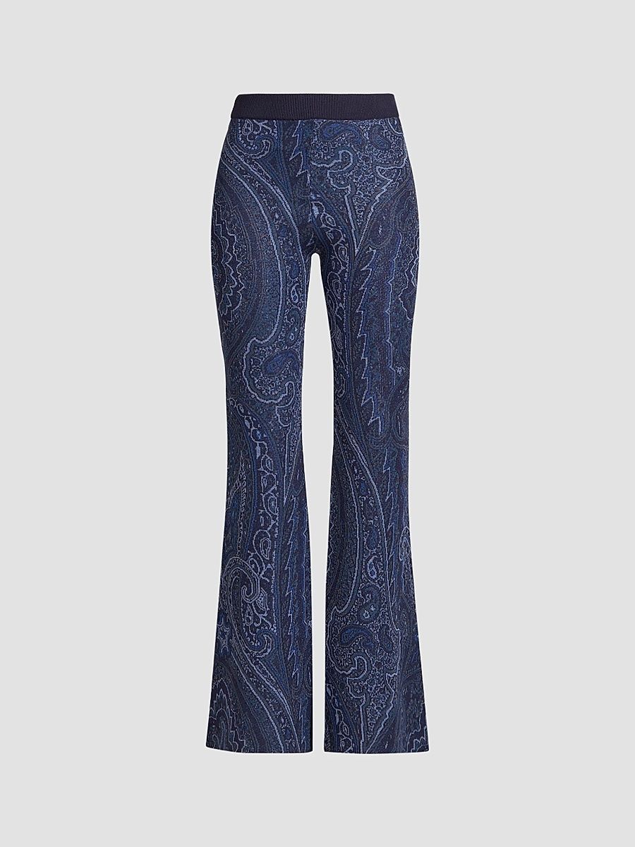 Women's Paisley Knit Trousers - Size 4
