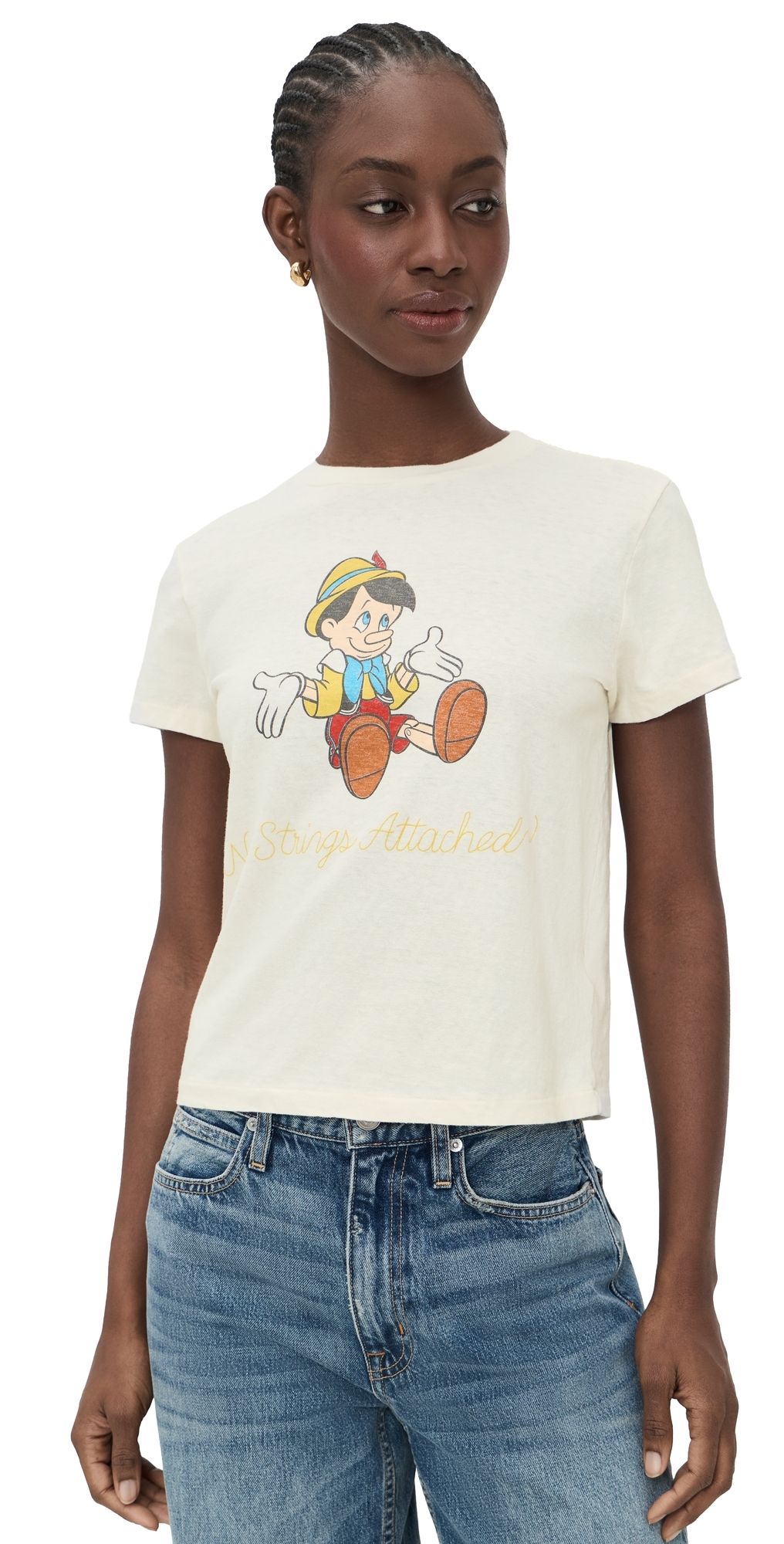 RE/DONE Classic Pinnocchio Tee Vintage White L