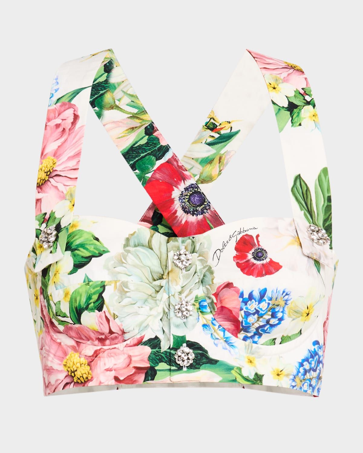 Floral Bustier Crop Top