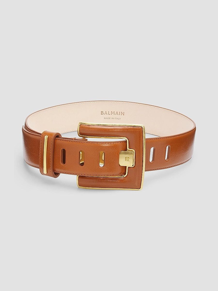 Balmain Women's Anthem Leather Belt - Caramel - Size Small