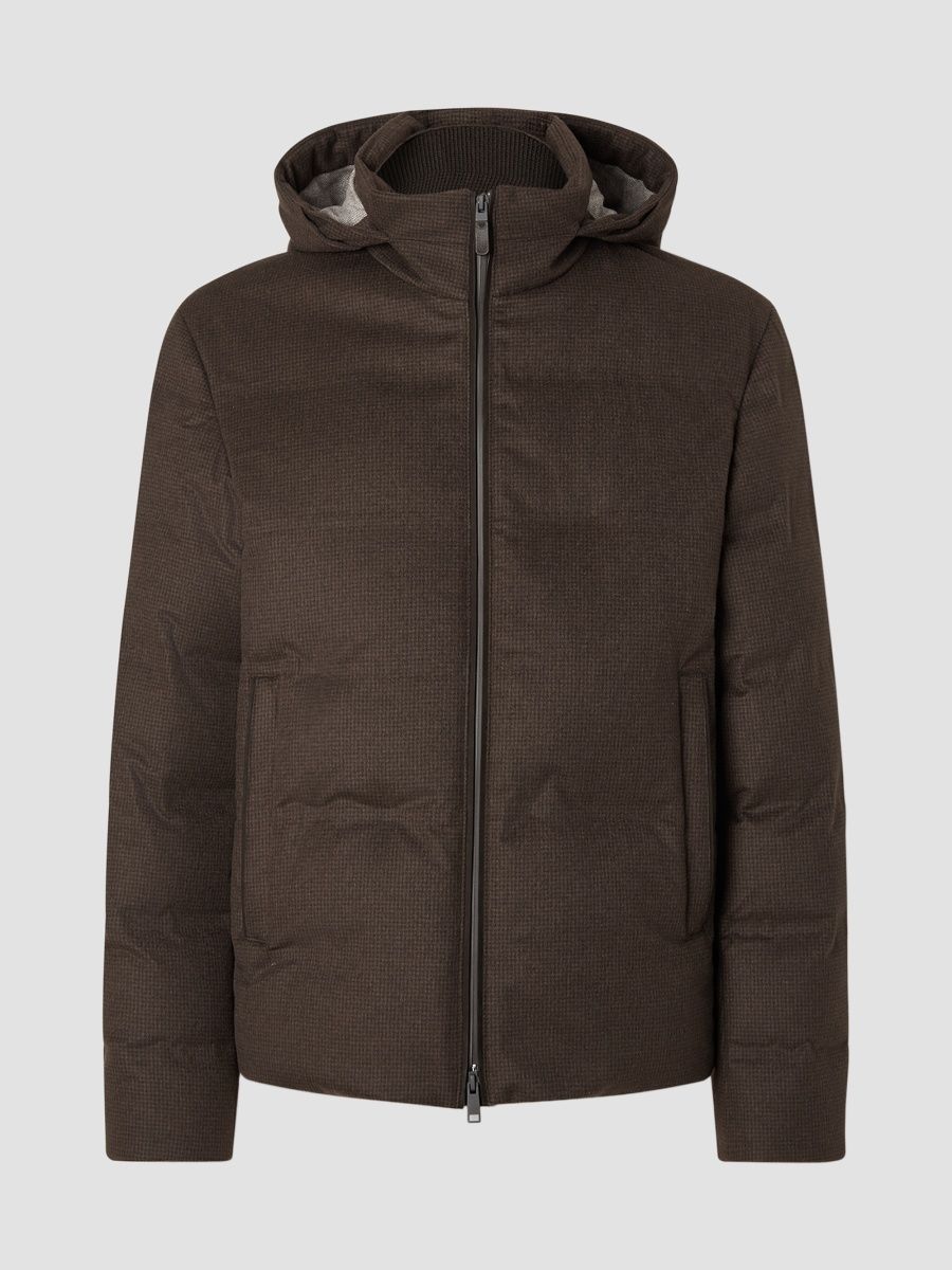 ZEGNA Men's Cashmere Blouson Jacket - Dark Brown - Size 48