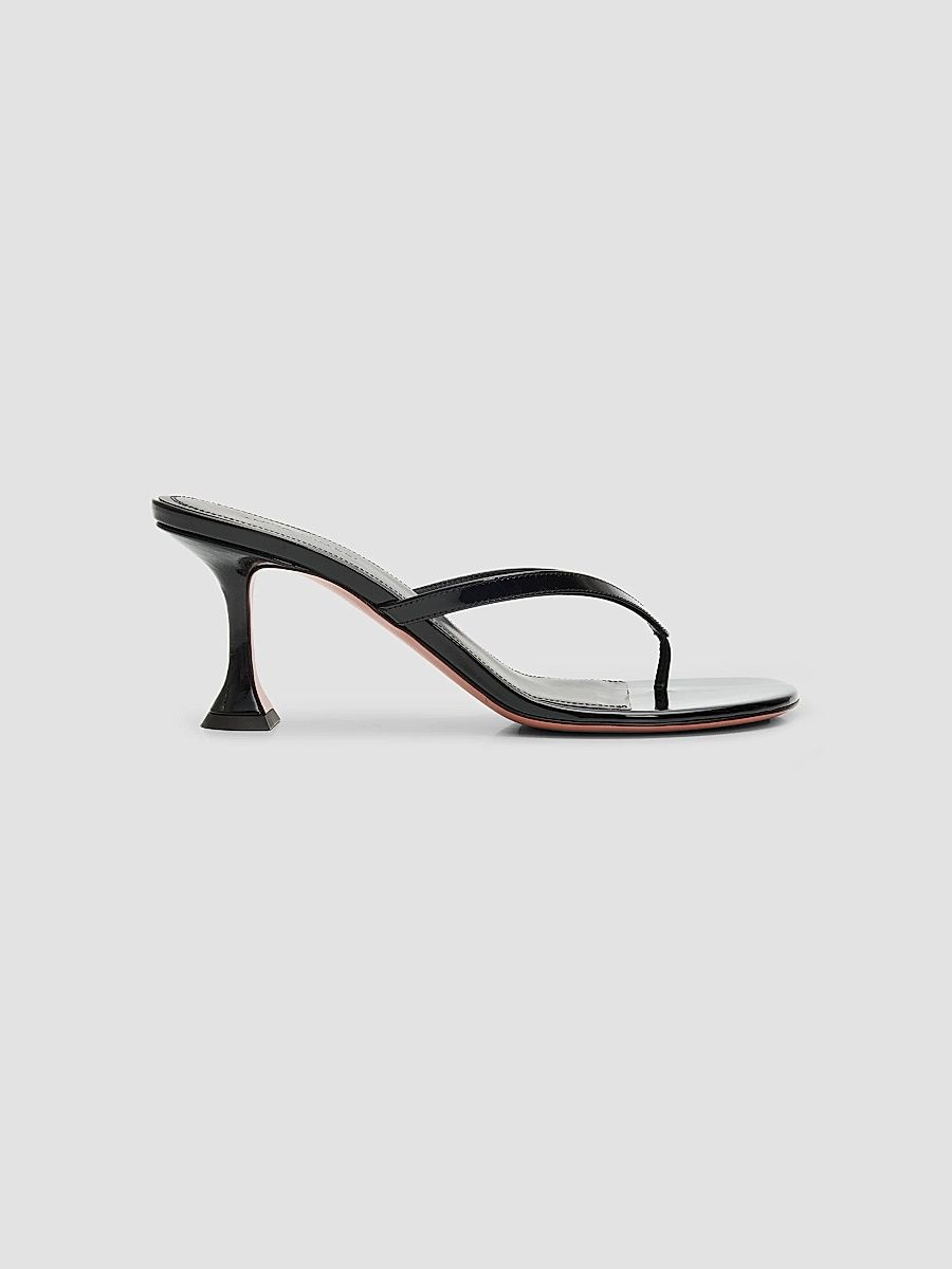 Women's Juliette 70MM Thong Sandals - Black Patent - Size 11