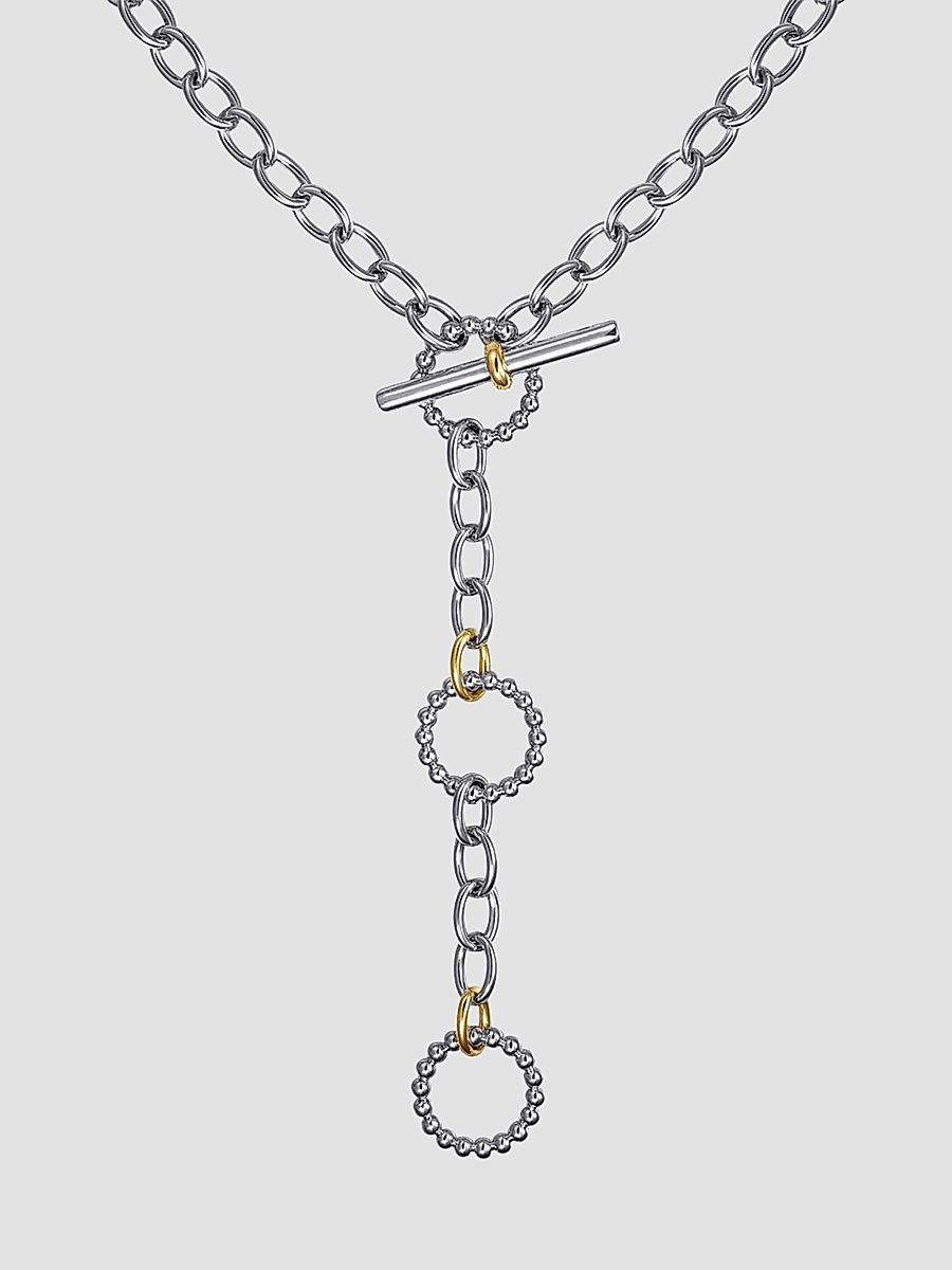 Gabriel & Co Women's Bujukan Sterling Silver & 14K Yellow Gold Link Necklace - Sterling Silver