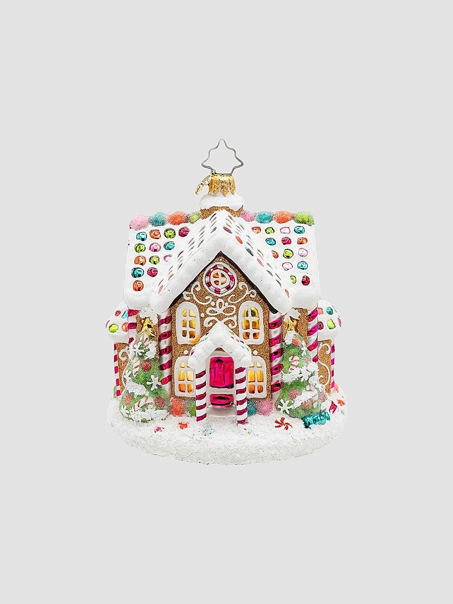Sweet Treat House Glass Ornament