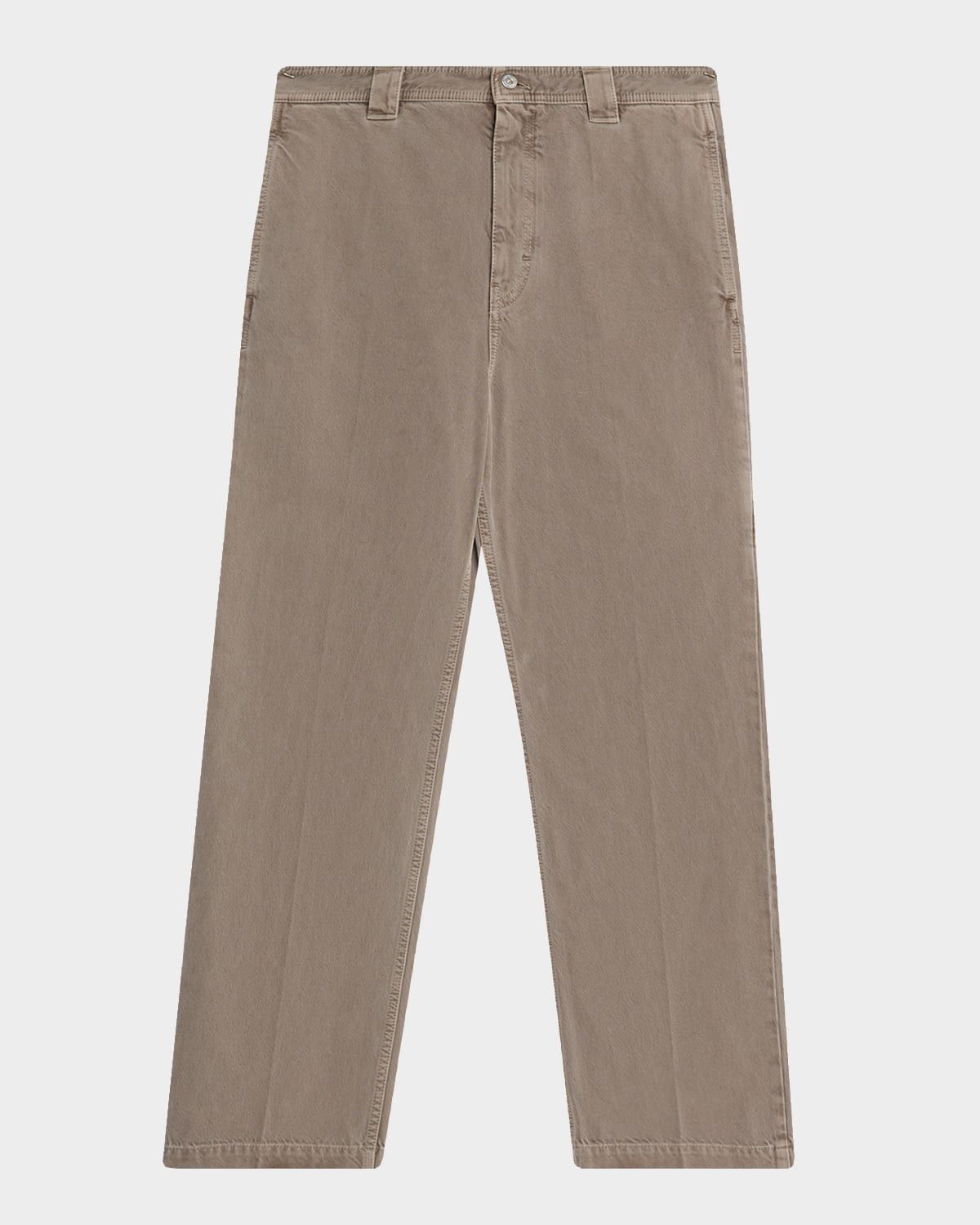Men & apos;s Cotton Drill Flat-Front Utility Trousers