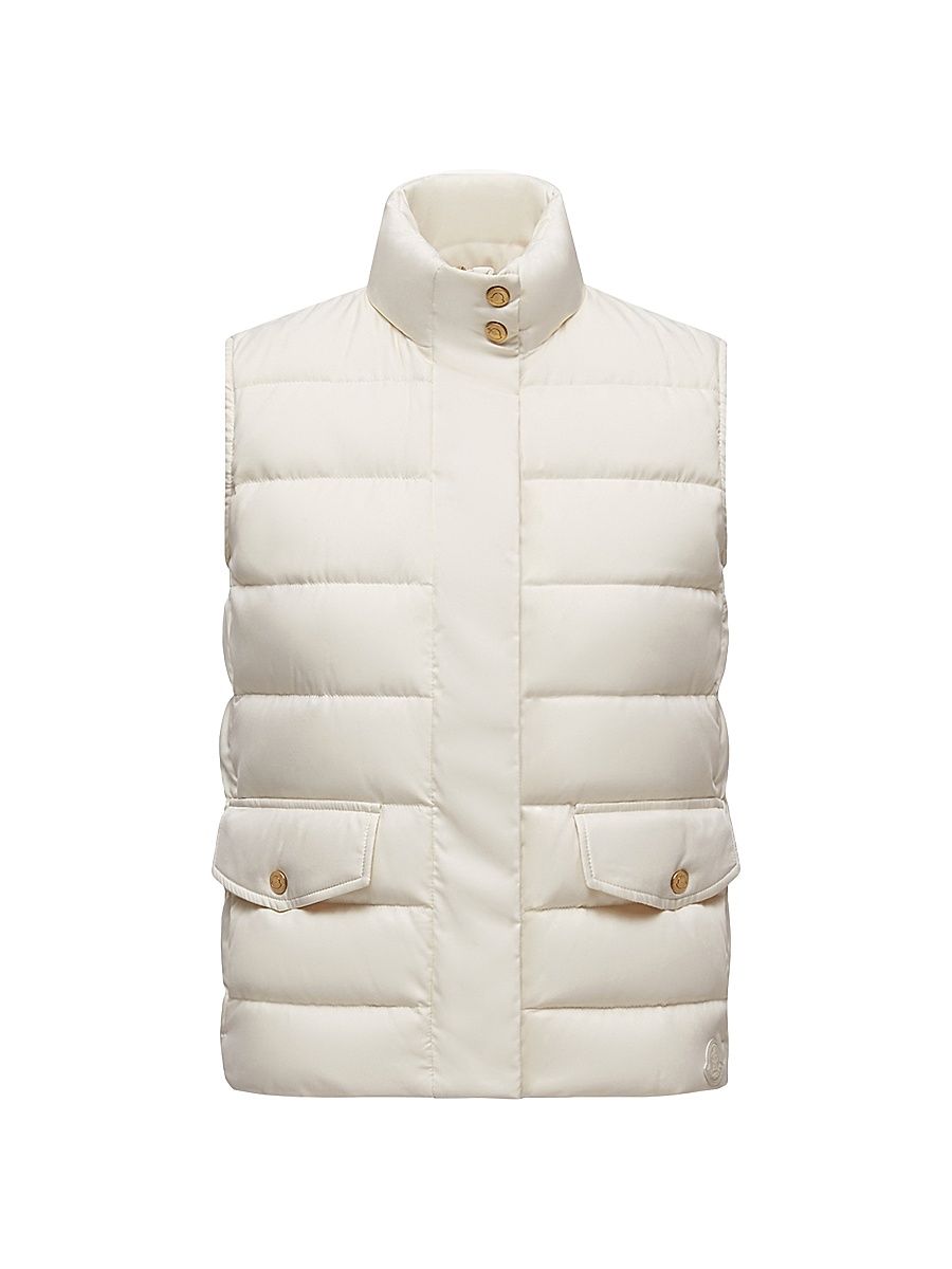 Women's Besset Puffer Vest - White Ivory - Size XXL