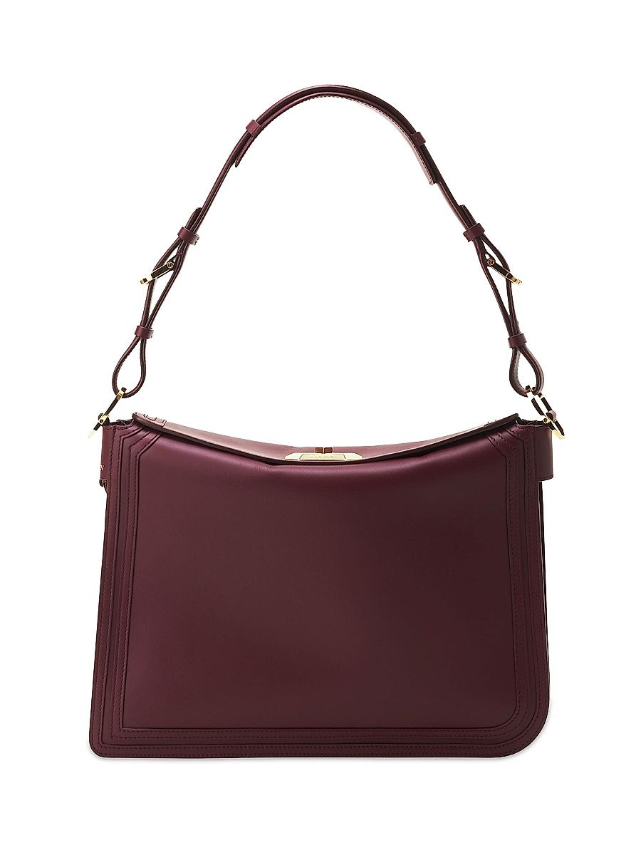 Women's Compagnon Asymmetrical Crossbody Bag in Leather - Bacchus