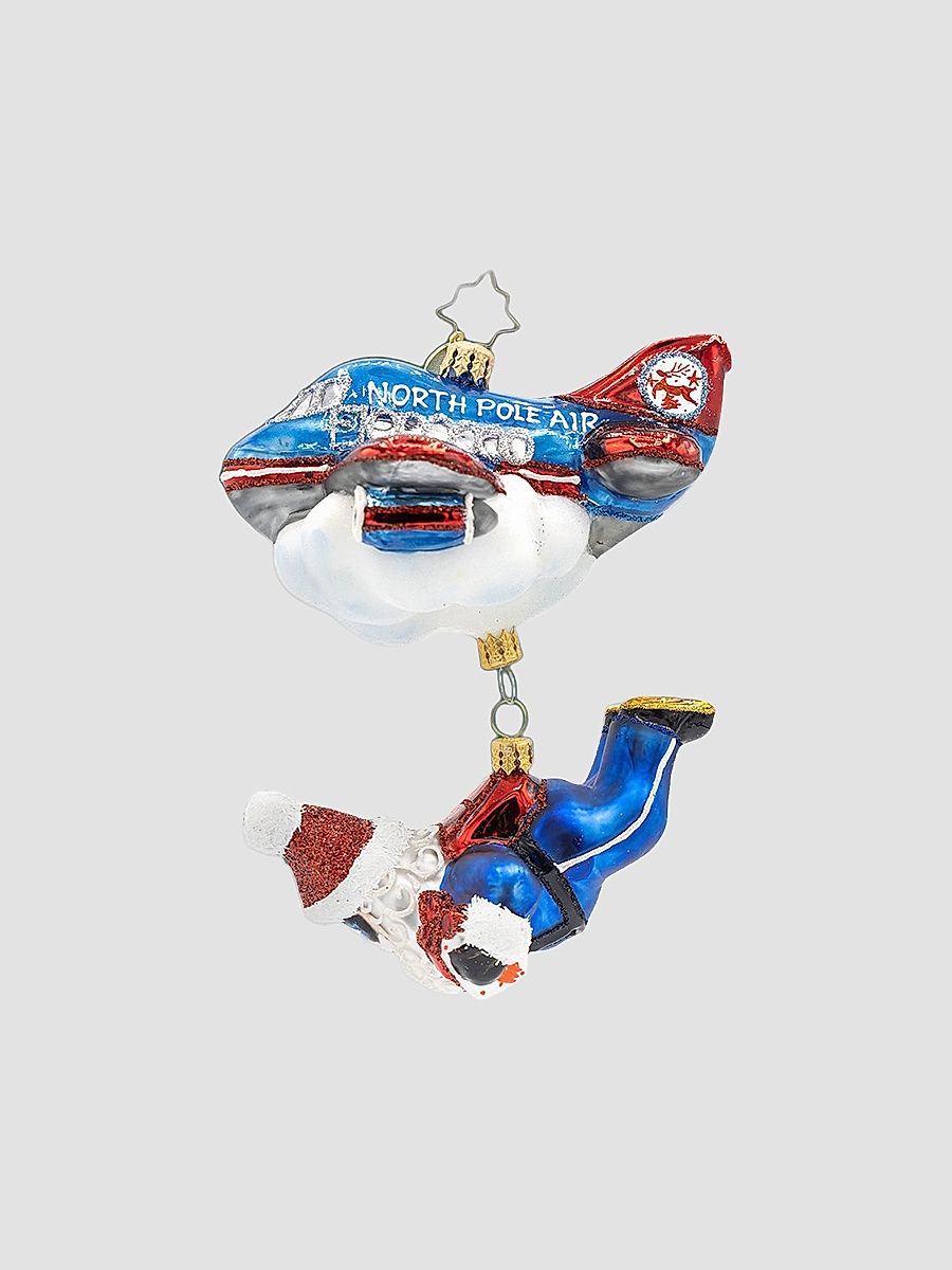 Whimsical Santa Jolly Jumper Santa Ornament