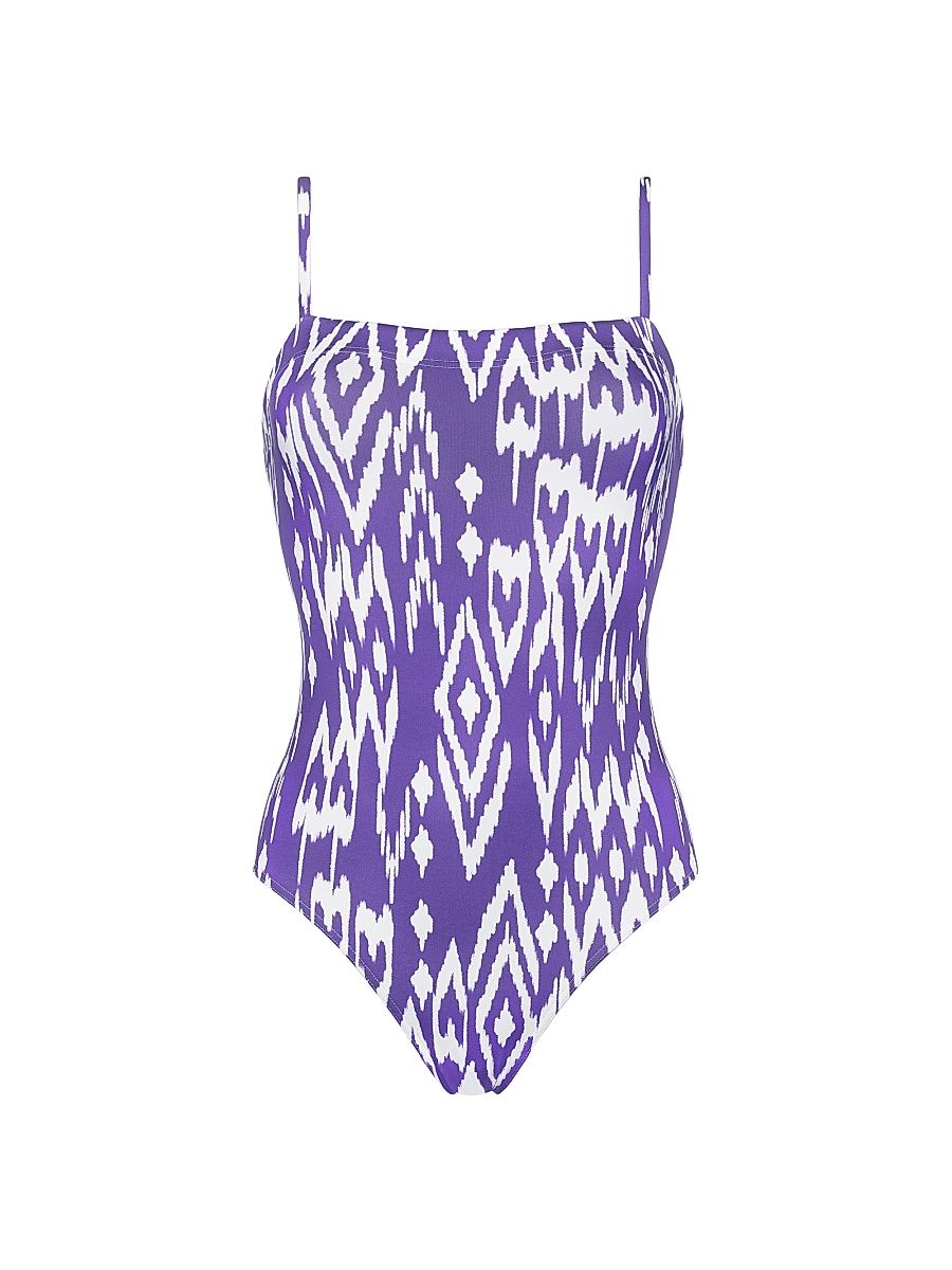 Women's Cloud Ikat One-Piece Swimsuit - Imprime Wind Flashy - Size 6
