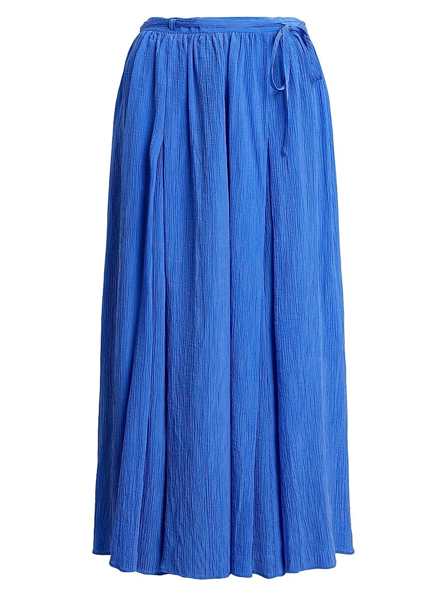 Women's Drawstring Midi-Skirt - Indigo Sky - Size 2