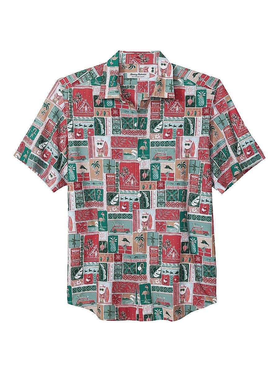 Men's Bahama Coast Gift Wrap Shirt - Havana - Size XL