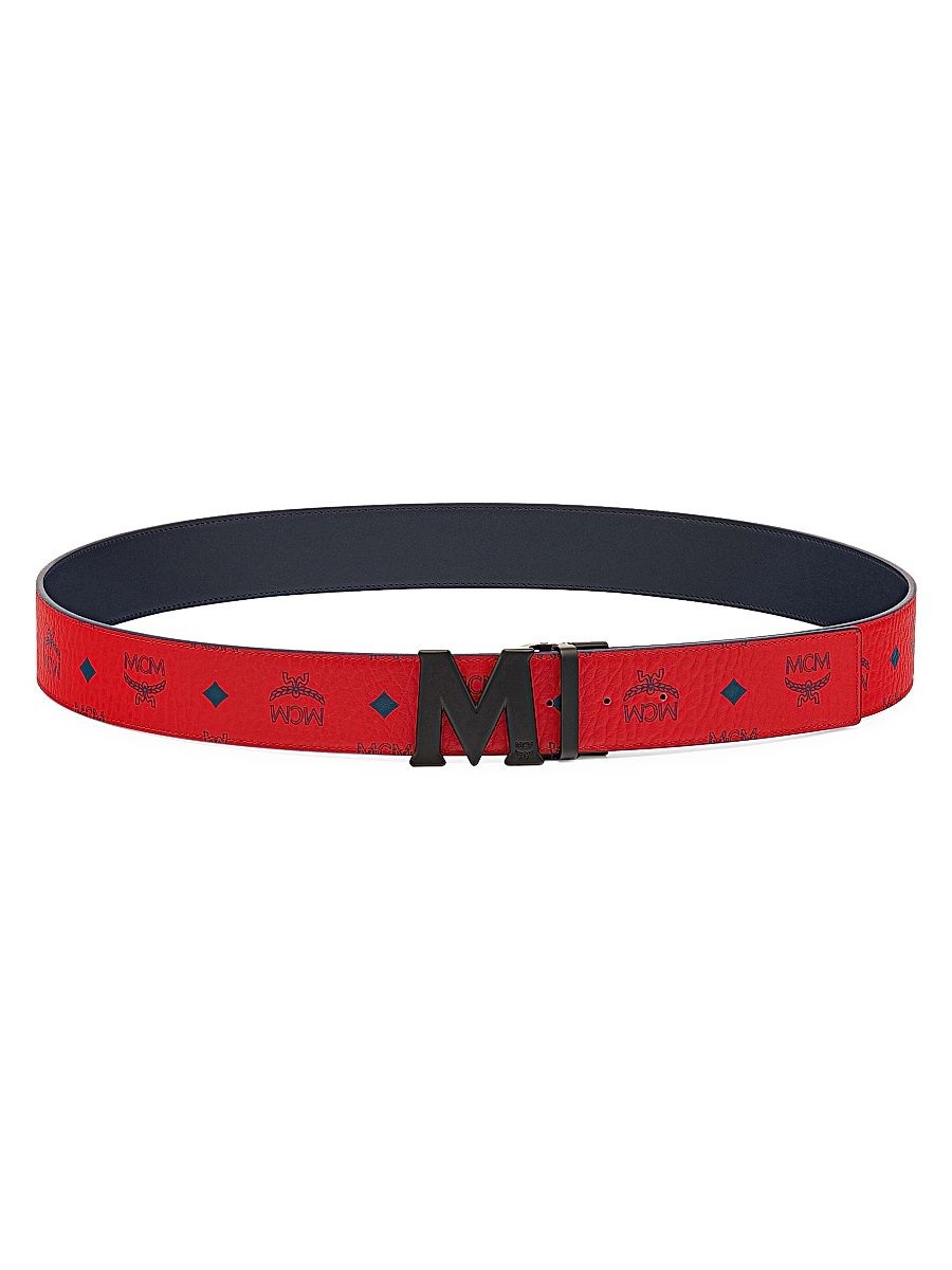 Men's Claus Reversible Cut-To-Size Logo Belt - Candy Red