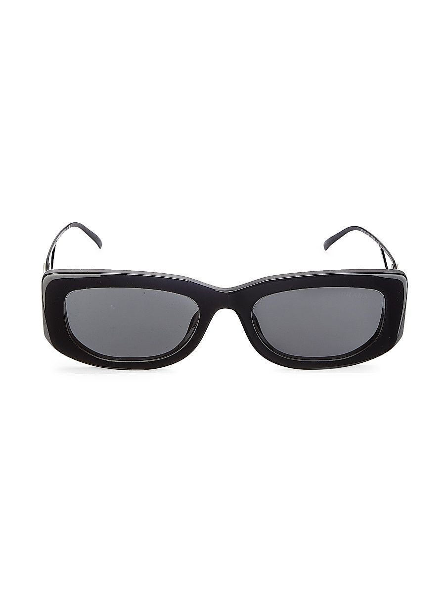 Women's 53MM Rectangle Sunglasses - Black