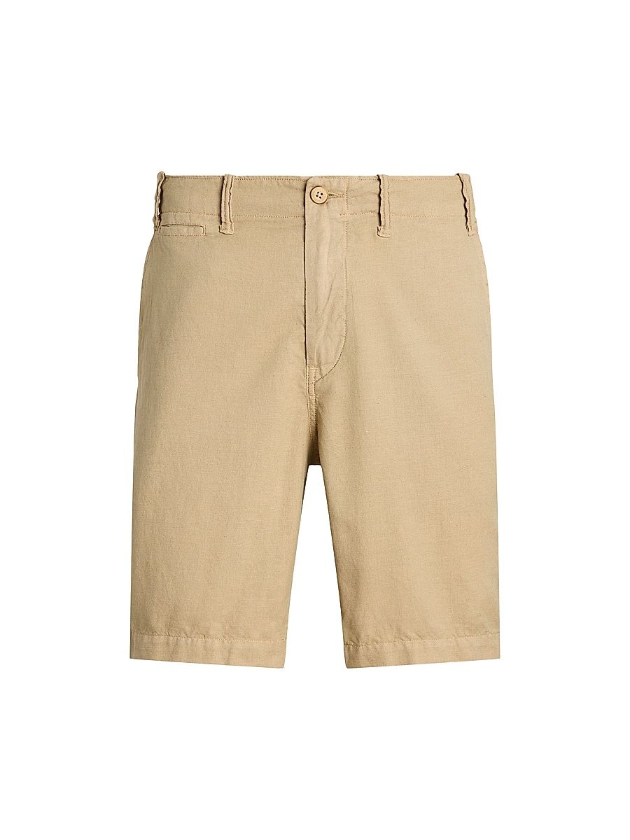 Men's 8.5-Inch Classic-Fit Linen-Cotton Shorts - Coastal Beige - Size 40