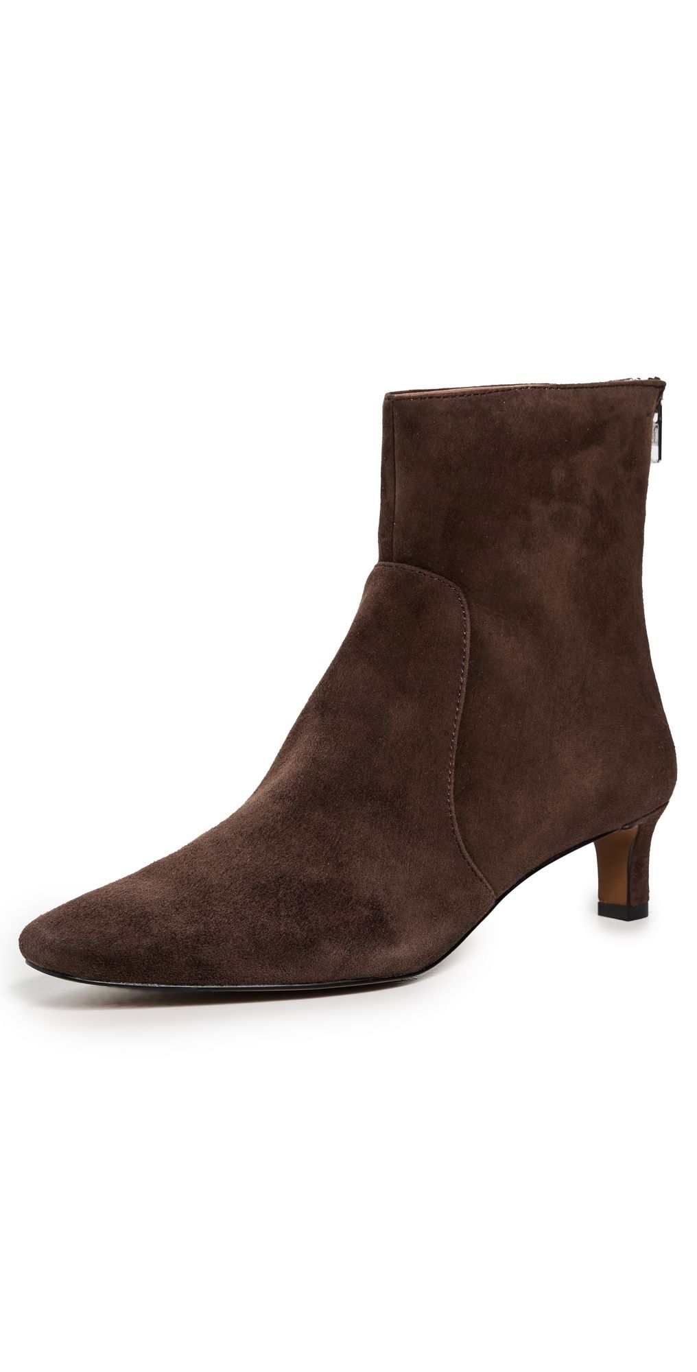 Madewell The Dimes Kitten Heel Boots in Suede Turkish Coffee 9.5