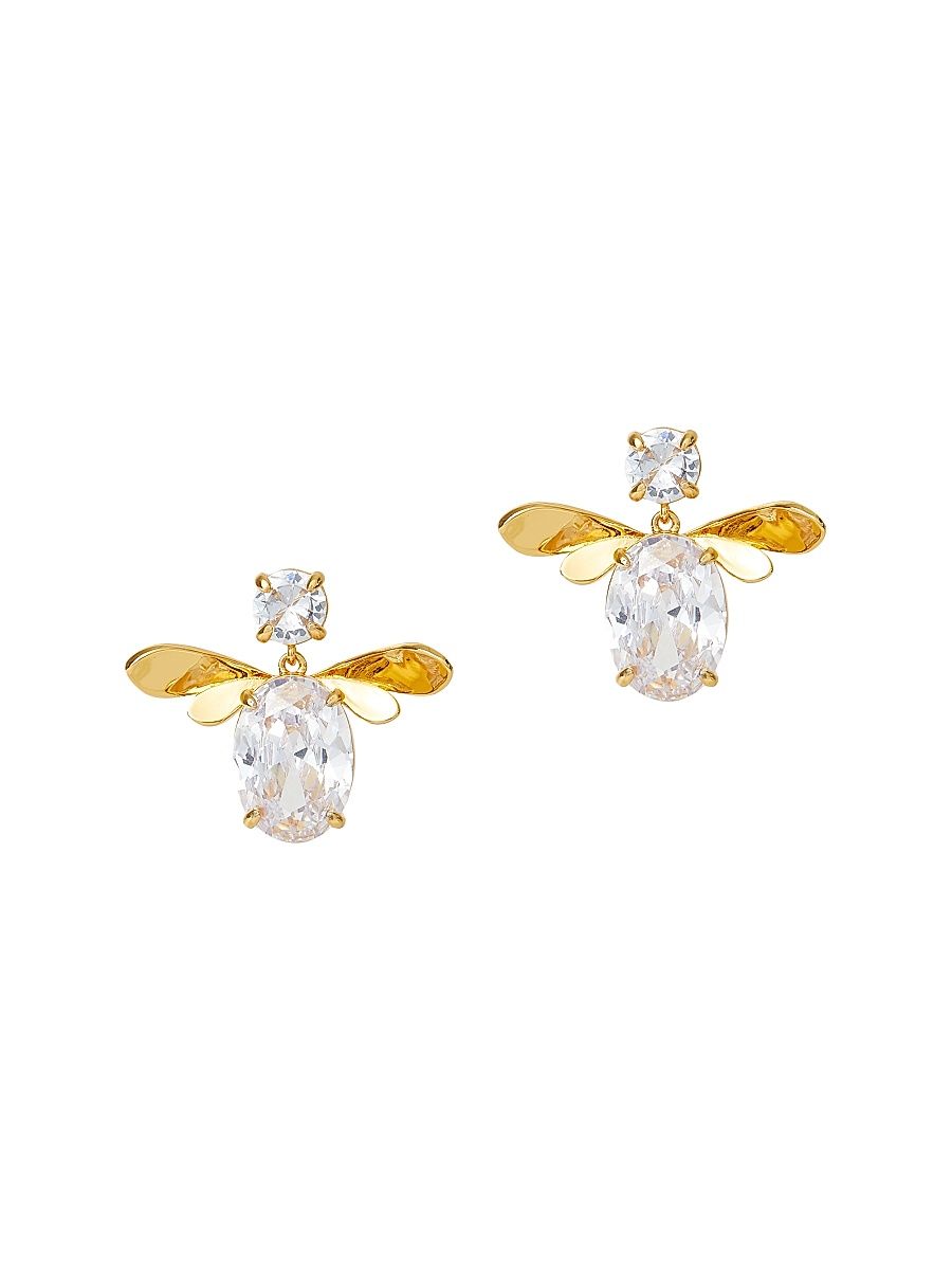Women's Honeybee Drop Earrings - Crystal