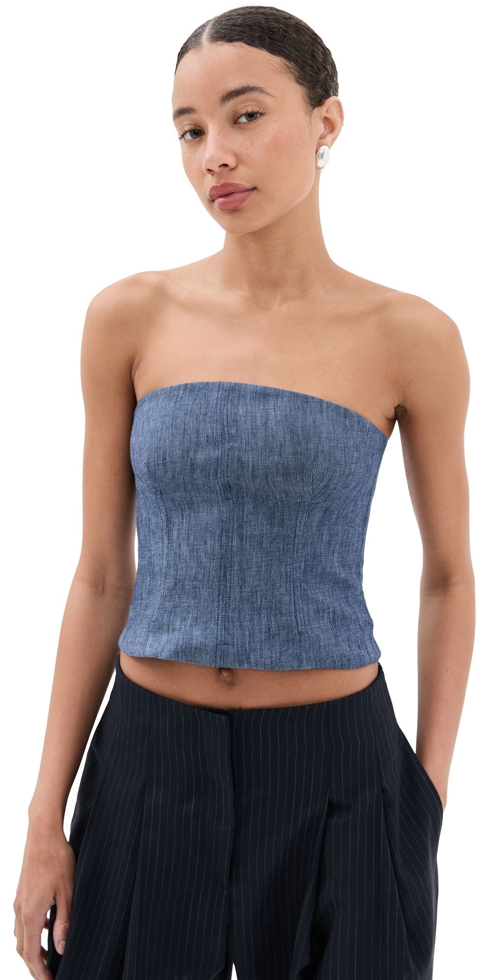 TWP Jillian Bustier Medium Indigo 00