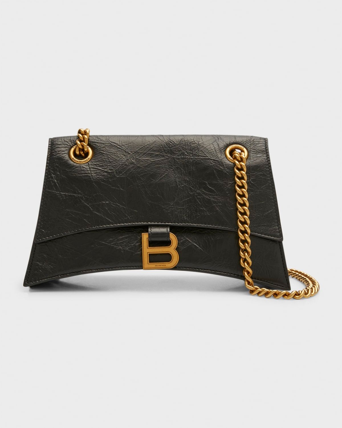 Crush Small Crinkled Leather Shoulder Bag