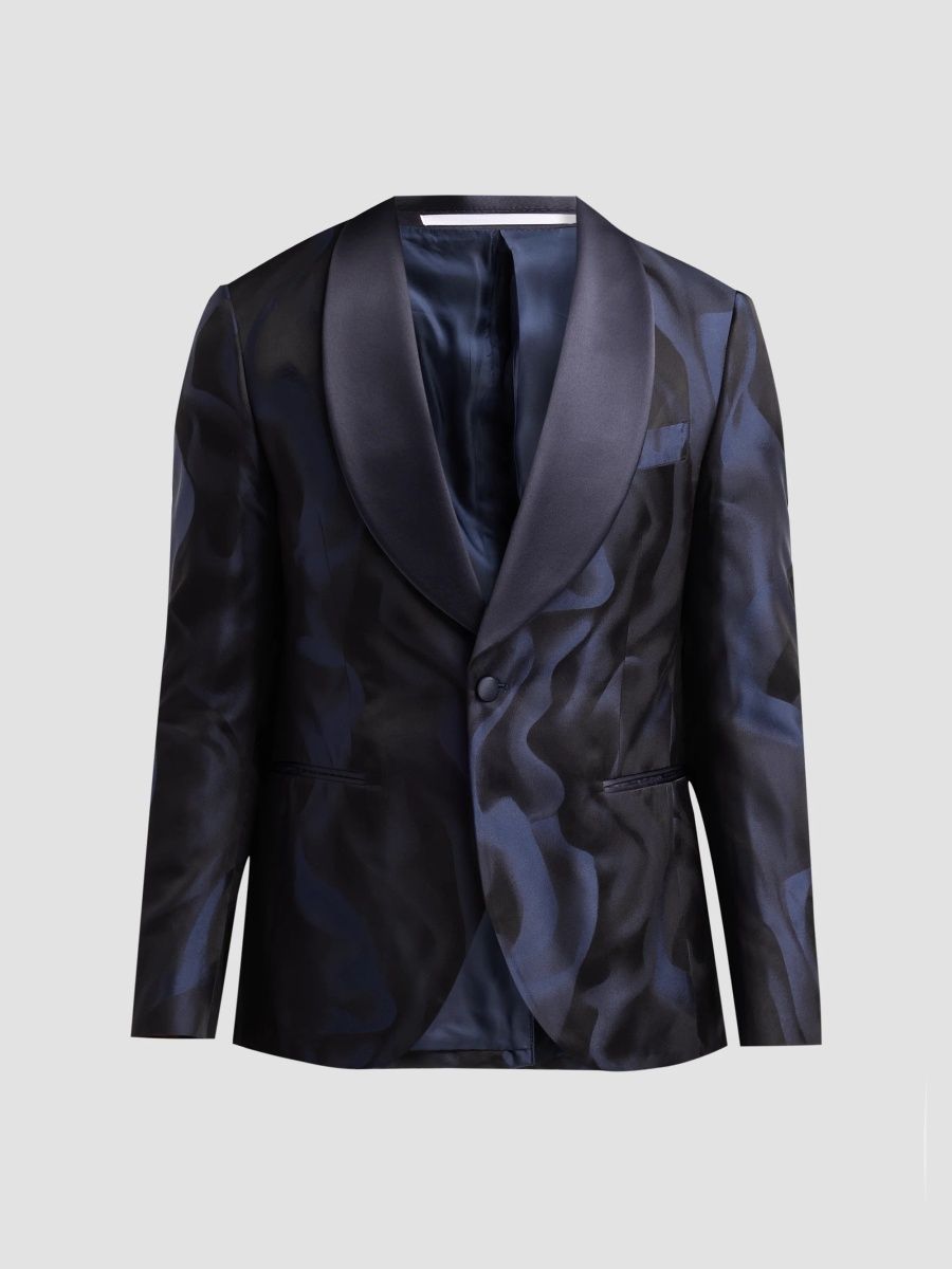 Pal Zileri Men's Abstract Print Cotton-Blend Jacket - Black - Size 50