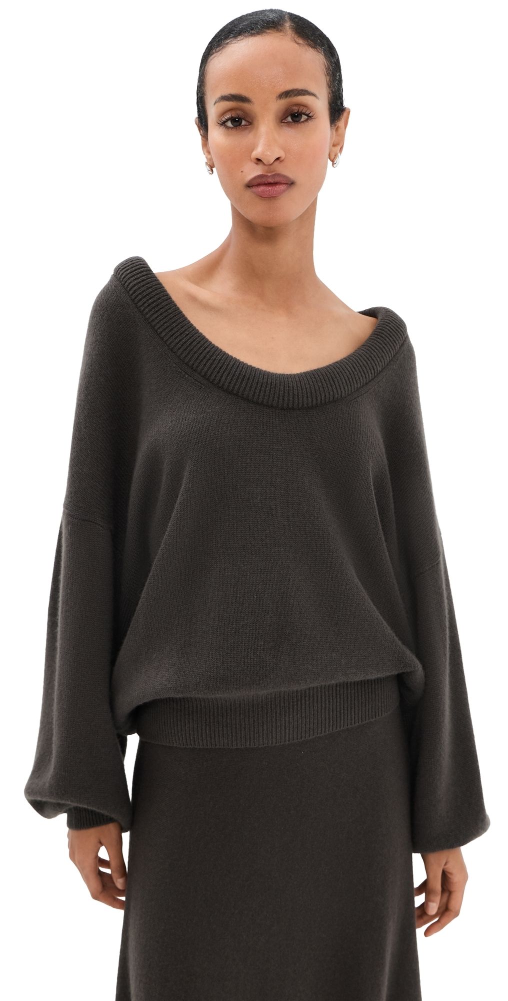LISA YANG Doria Cashmere Sweater Dark Fern 2