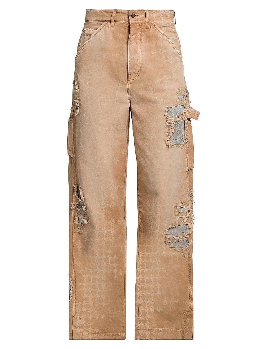 Men's Denim Repair Work Pants - Camel - Size 32