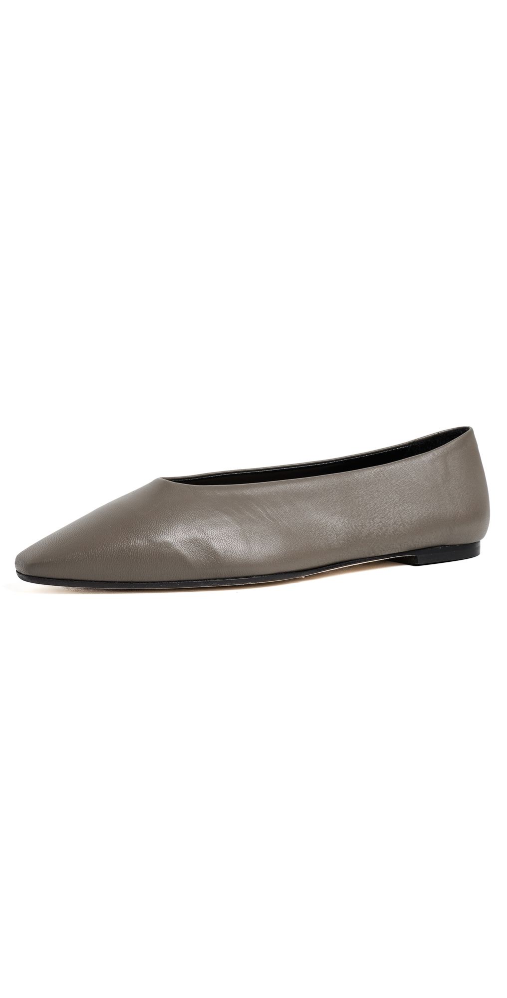 AEYDE Betty Nappa Leather Flats Taupe 39.5