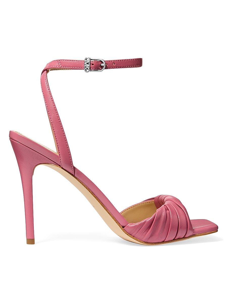 Women's Kiana 100MM Leather Sandals - Rosewood - Size 11