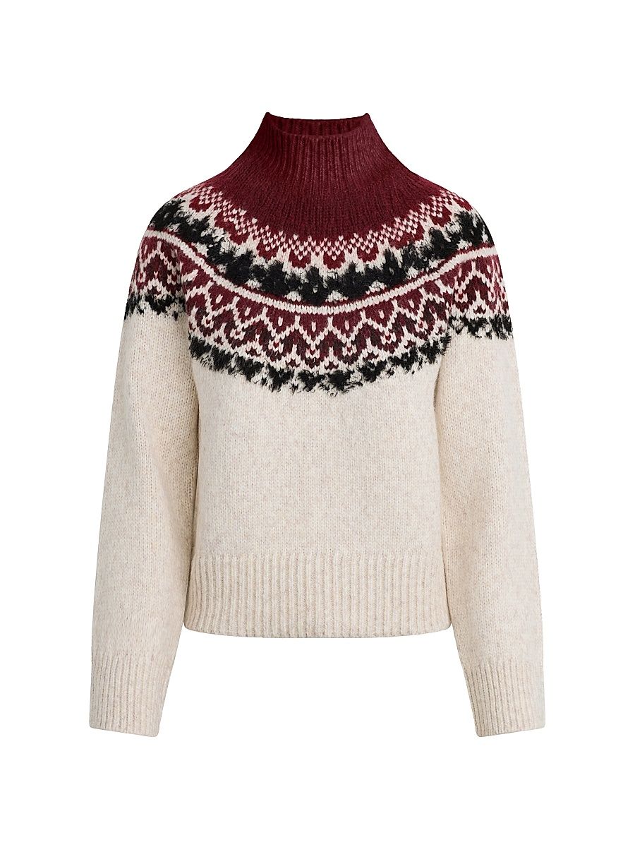 Women's The Celeste Fair Isle Sweater - Syrah Multi Fair - Size XS