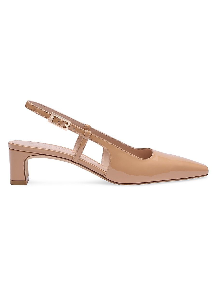 Women's Baby Babette 40MM Patent Leather Slingback Pumps - Adobe - Size 9.5