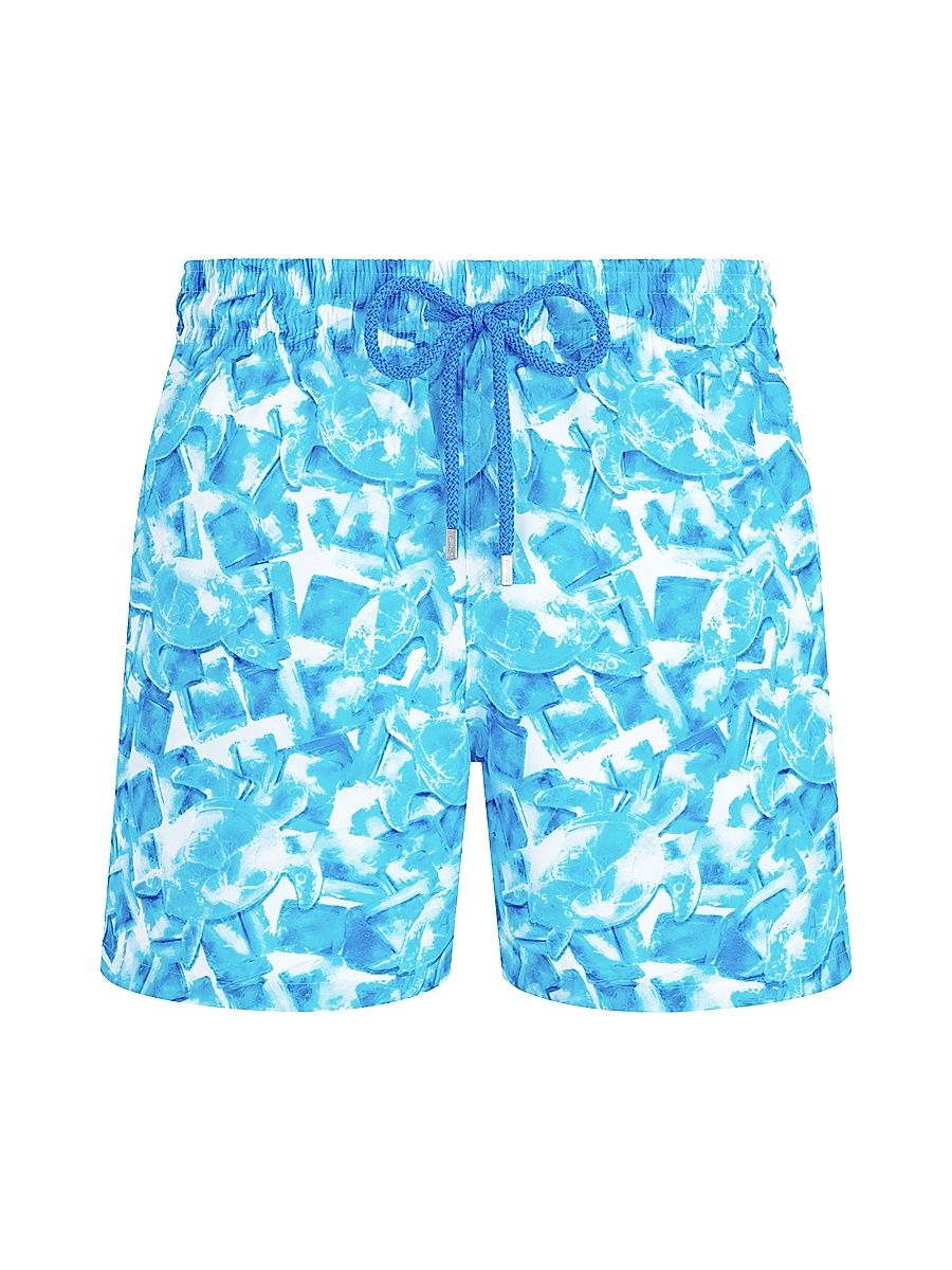Men's Abstract Turtles Swim Shorts - Blanc - Size XL