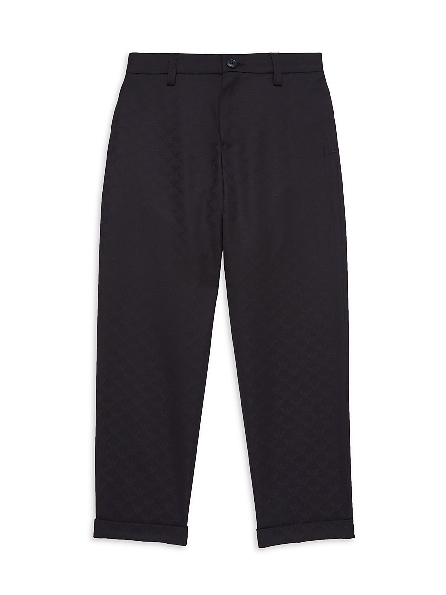 Boy's Tonal Logo Pants - Navy - Size 8