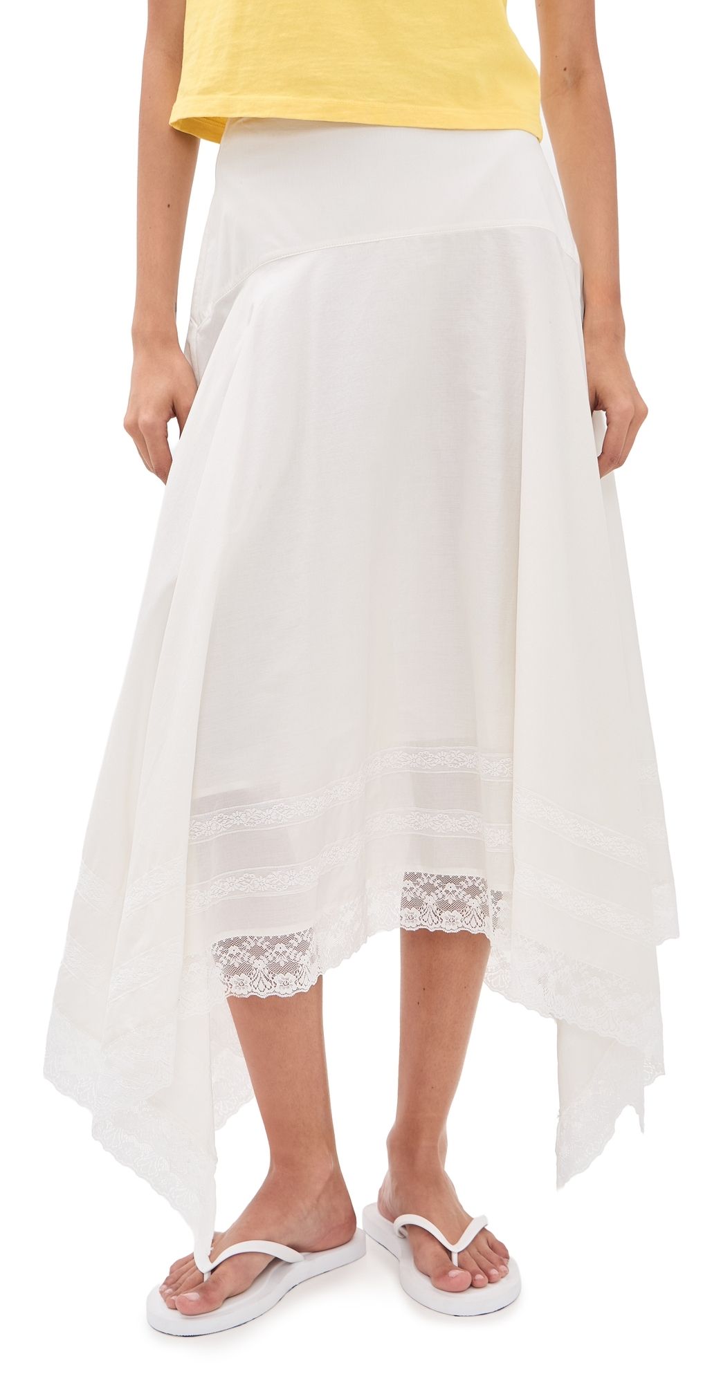 STAUD Ainsley Skirt Ivory 6