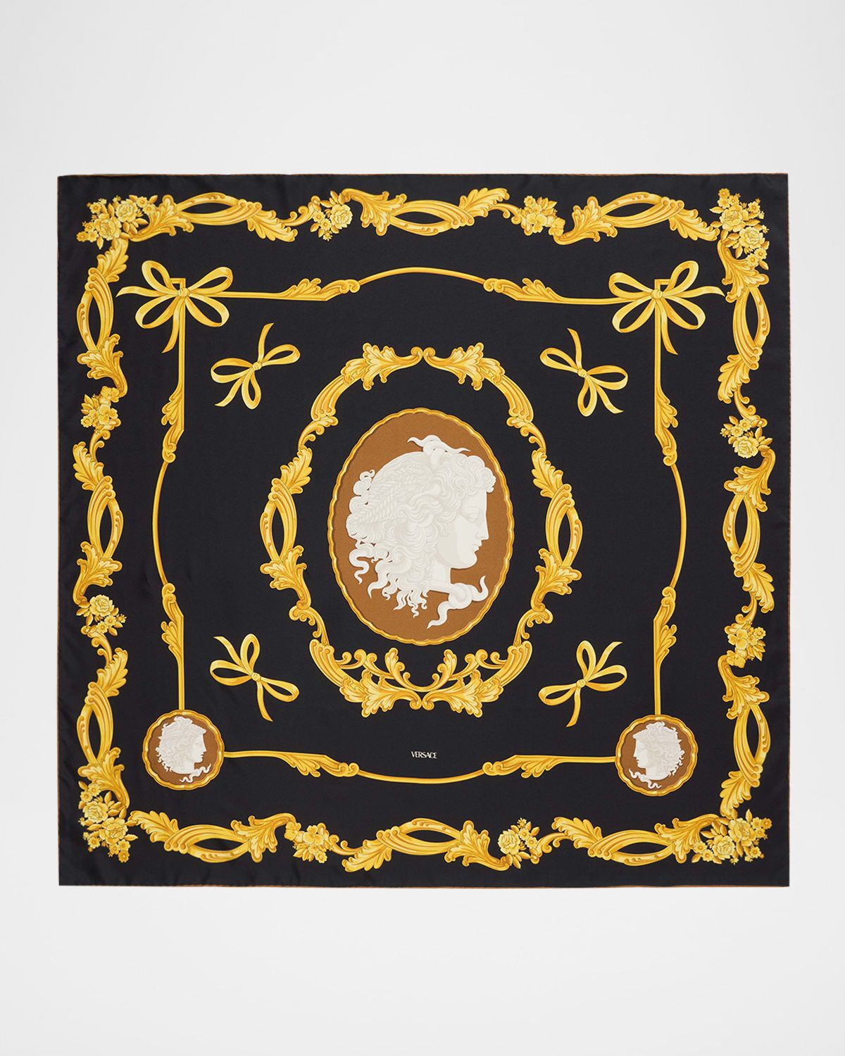 Medusa Cameo Silk Twill Scarf