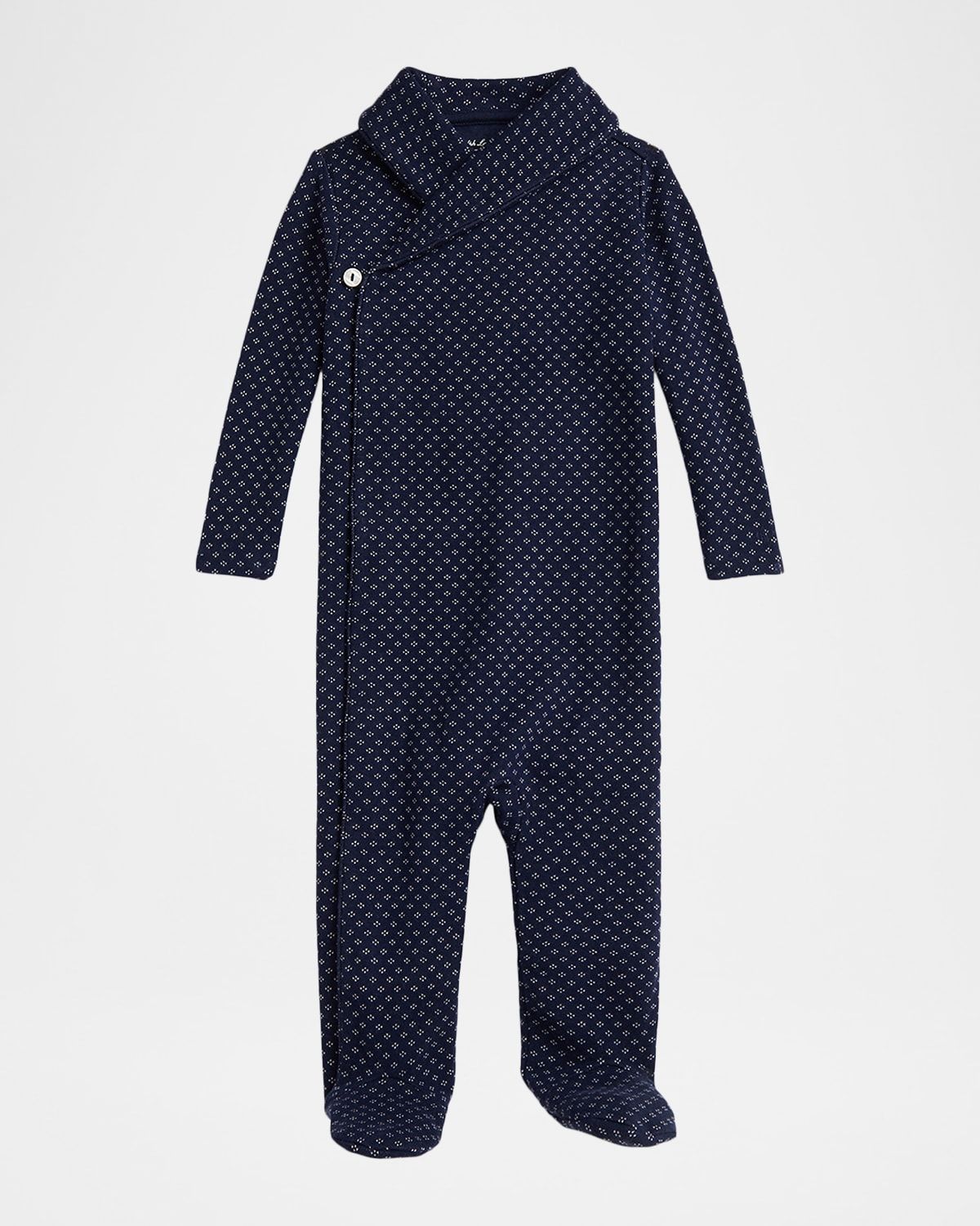 Boy & apos;s Double-Knit Jacquard Footed Coverall, Size Newborn-9M