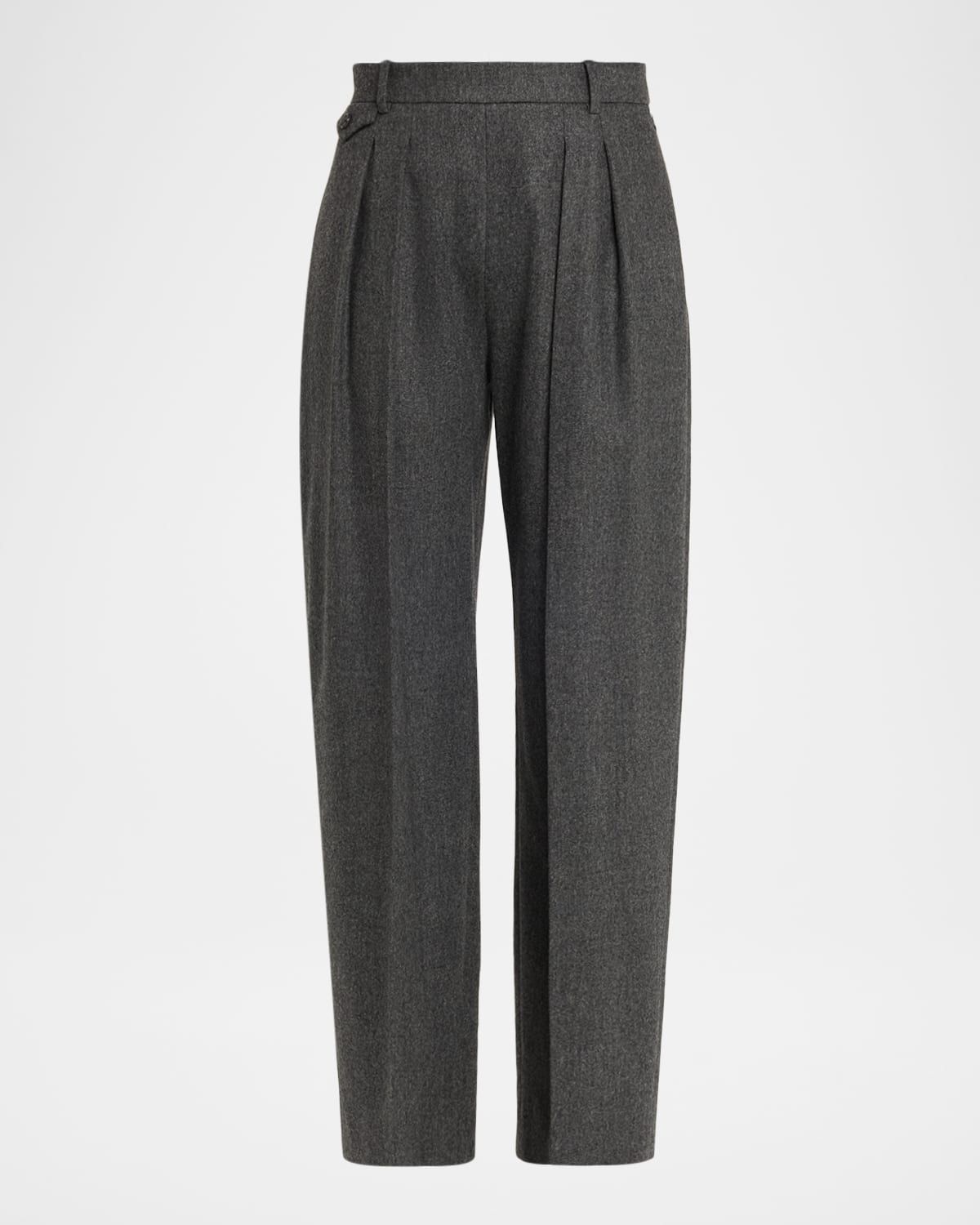 Dugan Pleated Tapered-Leg Ankle Pants