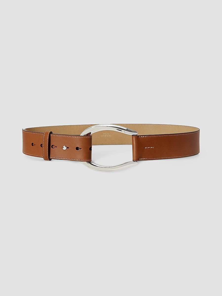 Polo Ralph Lauren Women's Stirrup-Buckle Leather Belt - Cuoio - Size Small