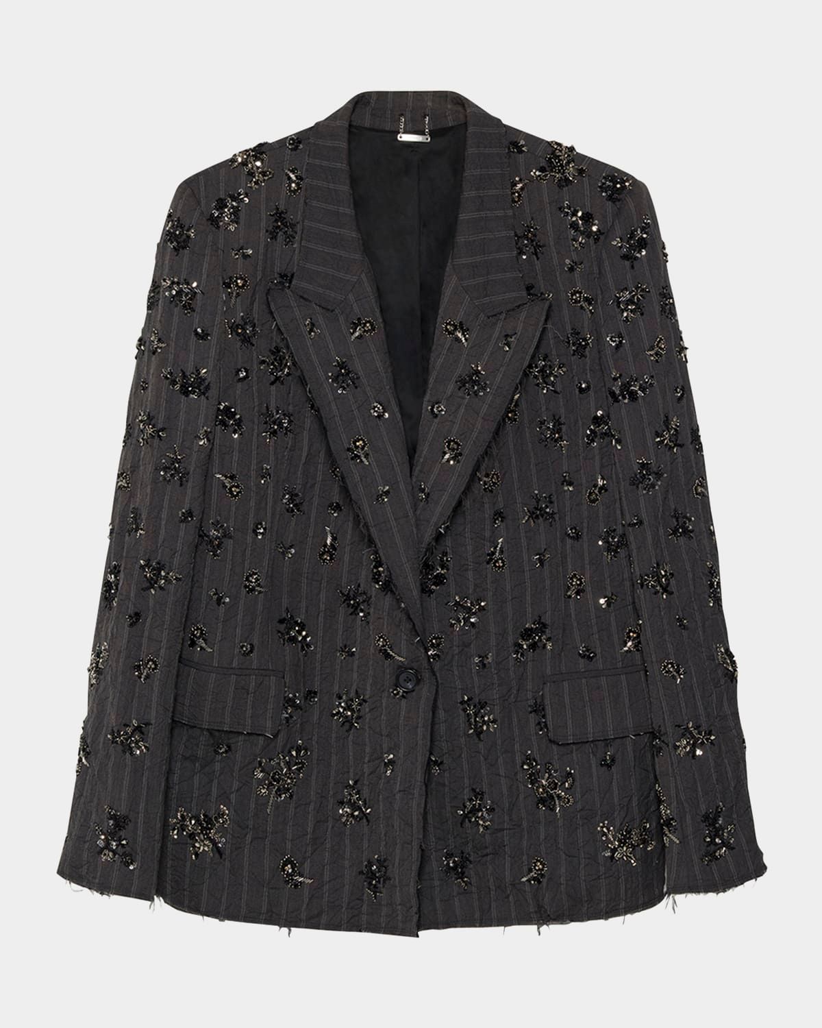 Murphy Sequined Pinstripe Blazer