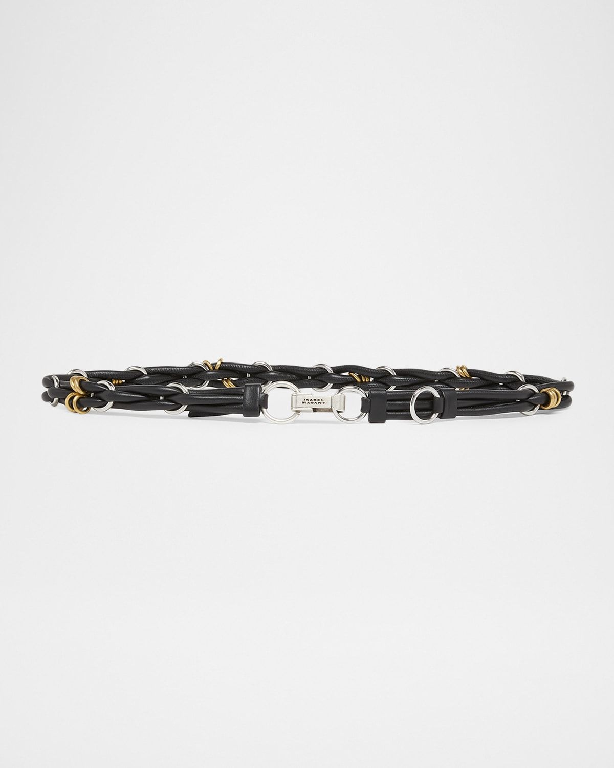 Mina Skinny Braided Leather Belt