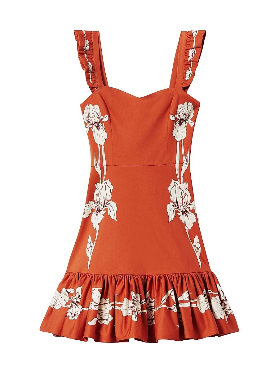 Women's Mini Gingerbread Dress - Place Dark Orange - Size Large