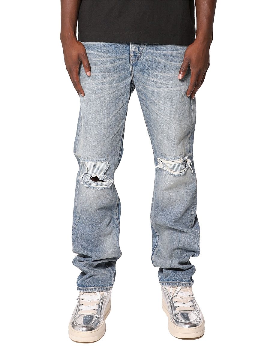 Men's Sun-Faded Hickory Light Indigo Straight-Leg Jeans - Light Indigo - Size 29