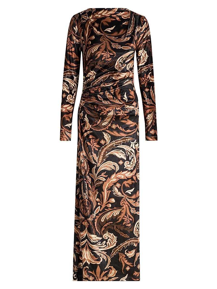 Women's Lira Printed Maxi Dress - Brown - Size Large