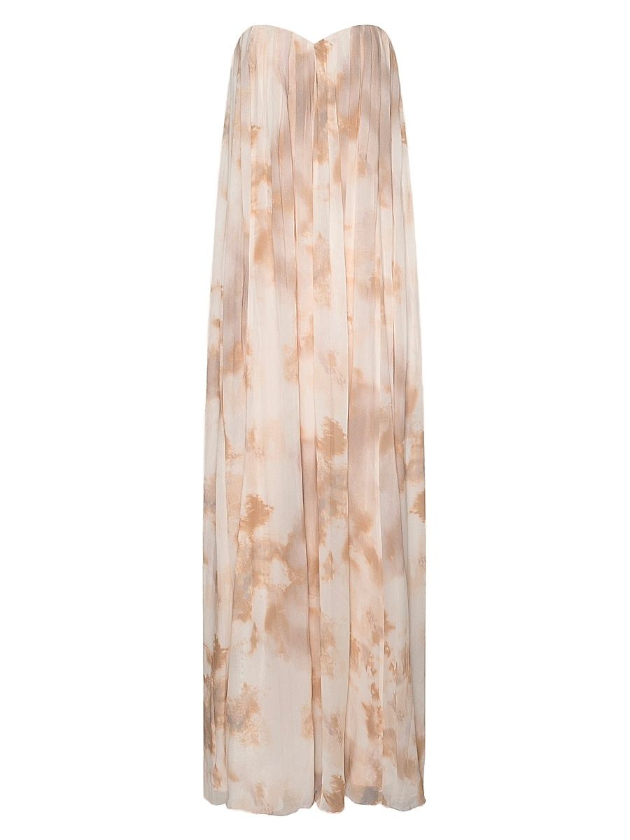 Women's Raine Watercolor Strapless Gown - Frappe Multi Tie - Size 0