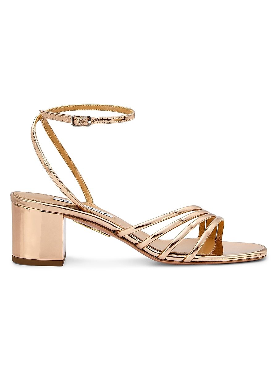 Women's Latour 50MM Leather Sandals - Rose Gold - Size 8.5