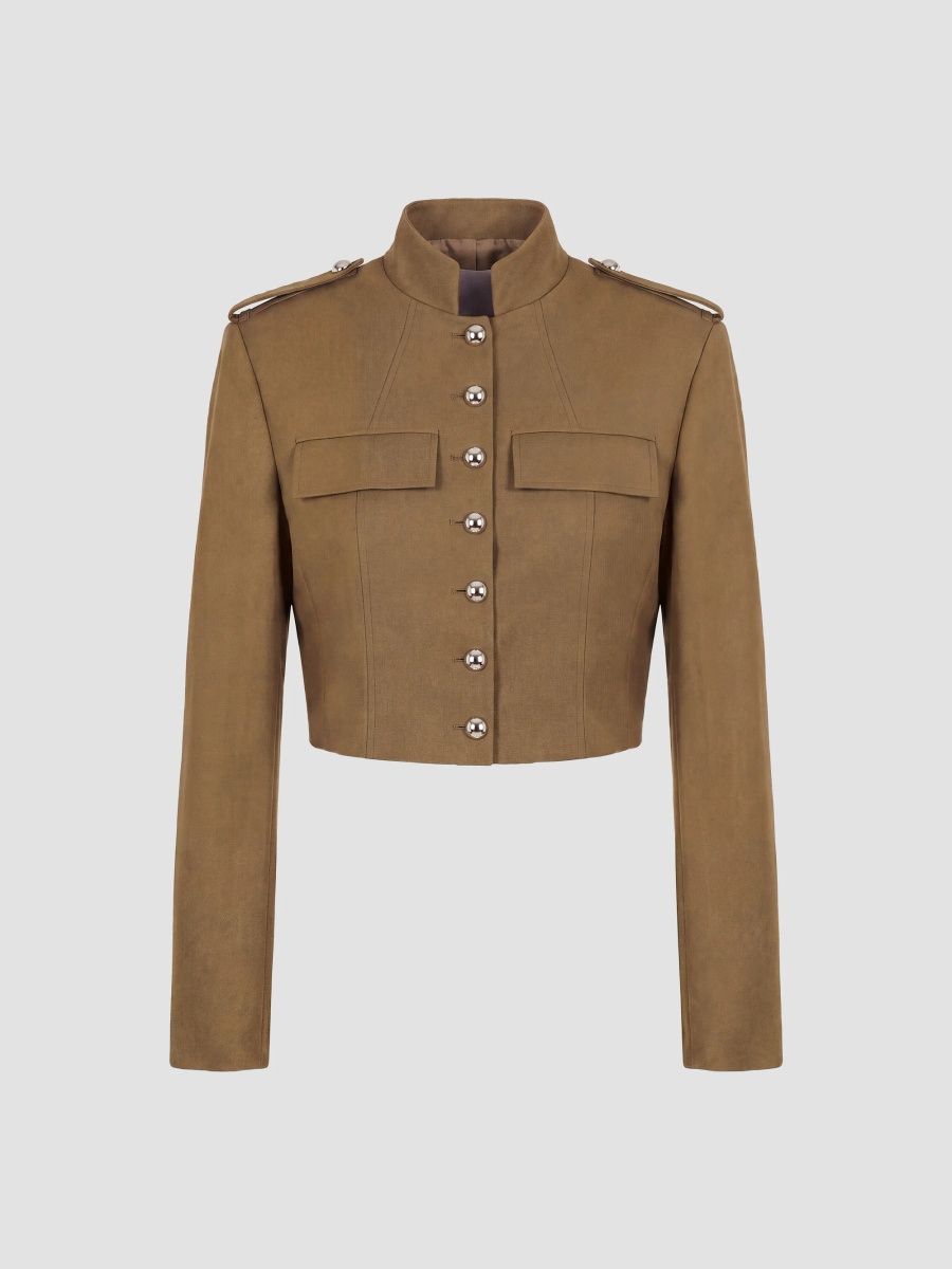 Nicholas the Label Women's Tamsin Cropped Military Jacket - Sahara - Size 0
